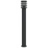 Lámparas de suelo exterior con enchufe 3 uds acero negro 110