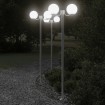 Farolas de exterior 3 unidades acero inoxidable 215 cm