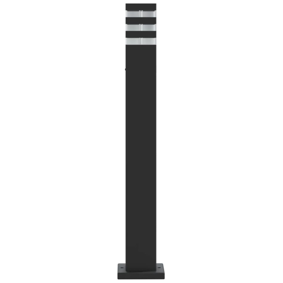 Lámparas de suelo de exterior 3 unidades aluminio negro 80