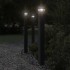 Lámparas suelo exterior con sensor 3 uds aluminio negro 110