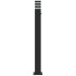Lámparas suelo exterior con sensor 3 uds aluminio negro 110