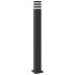 Lámparas suelo exterior con sensor 3 uds aluminio negro 110