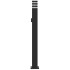 Lámparas suelo exterior con enchufe 3 uds aluminio negro 110