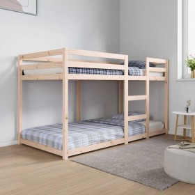 Cama litera sin colchón madera maciza de pino 90x190