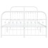 Estructura cama sin colchón con estribo metal blanco 120x200