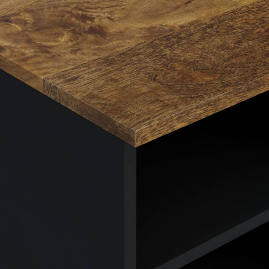 Mueble de TV madera mango y madera contrachapada 80x33x46