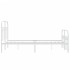 Estructura cama sin colchón con estribo metal blanco 120x200