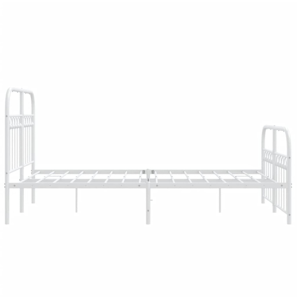 Estructura cama sin colchón con estribo metal blanco 120x200