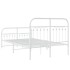 Estructura cama sin colchón con estribo metal blanco 120x200