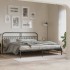 Estructura cama sin colchón con cabecero metal negro 193x203