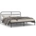 Estructura cama sin colchón con cabecero metal negro 193x203