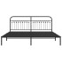 Estructura cama sin colchón con cabecero metal negro 193x203