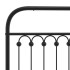 Estructura cama sin colchón con cabecero metal negro 193x203