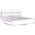 Estructura cama sin colchón con cabecero metal negro 193x203
