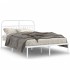 Estructura cama sin colchón con cabecero metal blanco