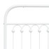Estructura cama sin colchón con cabecero metal blanco