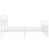 Estructura cama sin colchón con estribo metal blanco 183x203