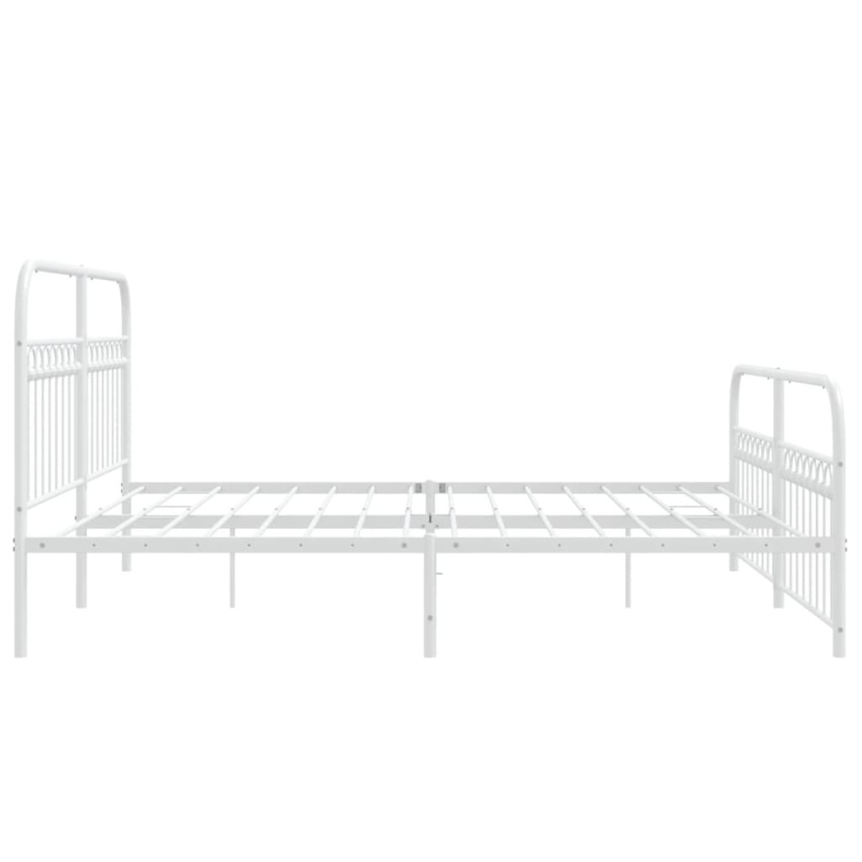 Estructura cama sin colchón con estribo metal blanco 183x203
