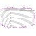Jardinera madera maciza de pino 80x80x45,5
