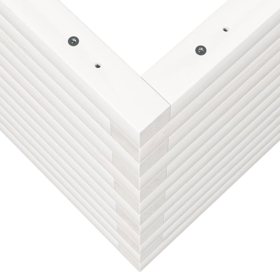 Jardinera de madera maciza de pino blanco 70x40x45,5