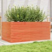 Jardinera madera maciza de pino marrón cera 110x60x45,5 cm