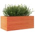Jardinera madera maciza de pino marrón cera 110x60x45,5