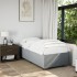 Estructura de cama sin colchón tela gris claro 90x190