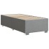 Estructura de cama sin colchón tela gris claro 90x190