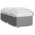 Estructura de cama sin colchón tela gris claro 90x200