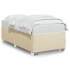 Estructura de cama sin colchón tela crema 90x200