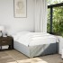 Estructura de cama sin colchón tela gris claro 120x190