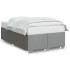 Estructura de cama sin colchón tela gris claro 120x190