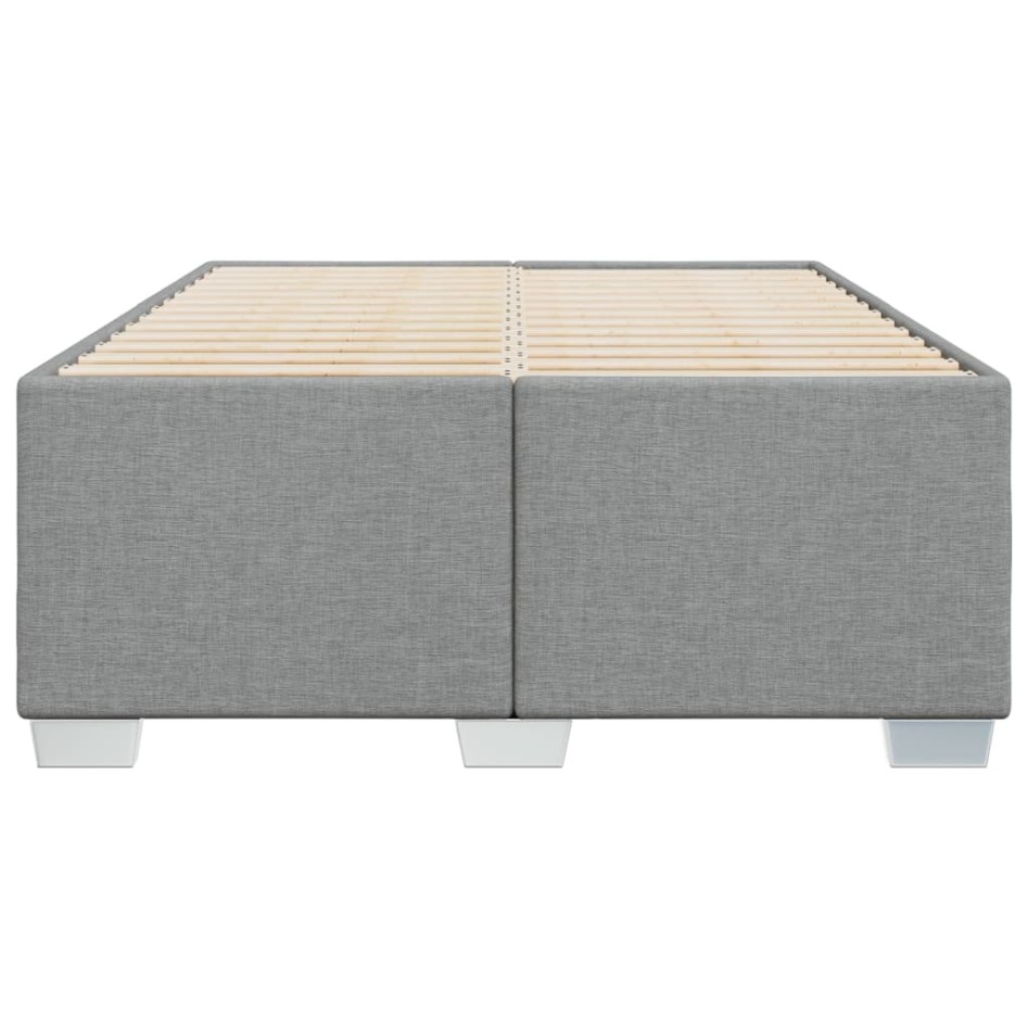 Estructura de cama sin colchón tela gris claro 120x190