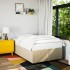 Estructura de cama sin colchón tela crema 120x190