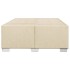 Estructura de cama sin colchón tela crema 120x190
