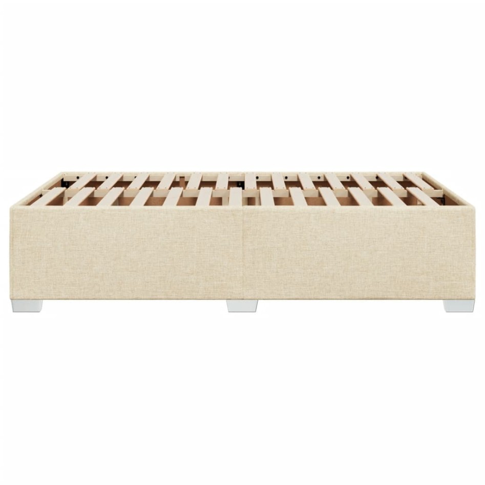 Estructura de cama sin colchón tela crema 120x190