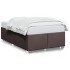 Estructura de cama sin colchón tela marrón oscuro 120x190