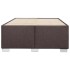 Estructura de cama sin colchón tela marrón oscuro 120x190