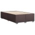 Estructura de cama sin colchón tela marrón oscuro 120x190