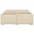 Cama sin colchón tela color crema 140x190