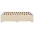 Cama sin colchón tela color crema 140x190