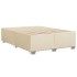 Cama sin colchón tela color crema 140x190