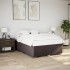 Cama sin colchón tela marrón oscuro 140x190