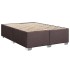Cama sin colchón tela marrón oscuro 140x190