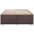 Cama sin colchón tela marrón oscuro 140x190