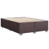 Cama sin colchón tela marrón oscuro 140x190