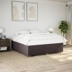 Cama sin colchón de tela marrón oscuro 180x200 cm
