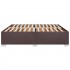 Cama sin colchón de tela marrón oscuro 180x200