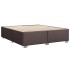 Cama sin colchón de tela marrón oscuro 180x200