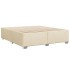 Cama sin colchón tela color crema 180x200